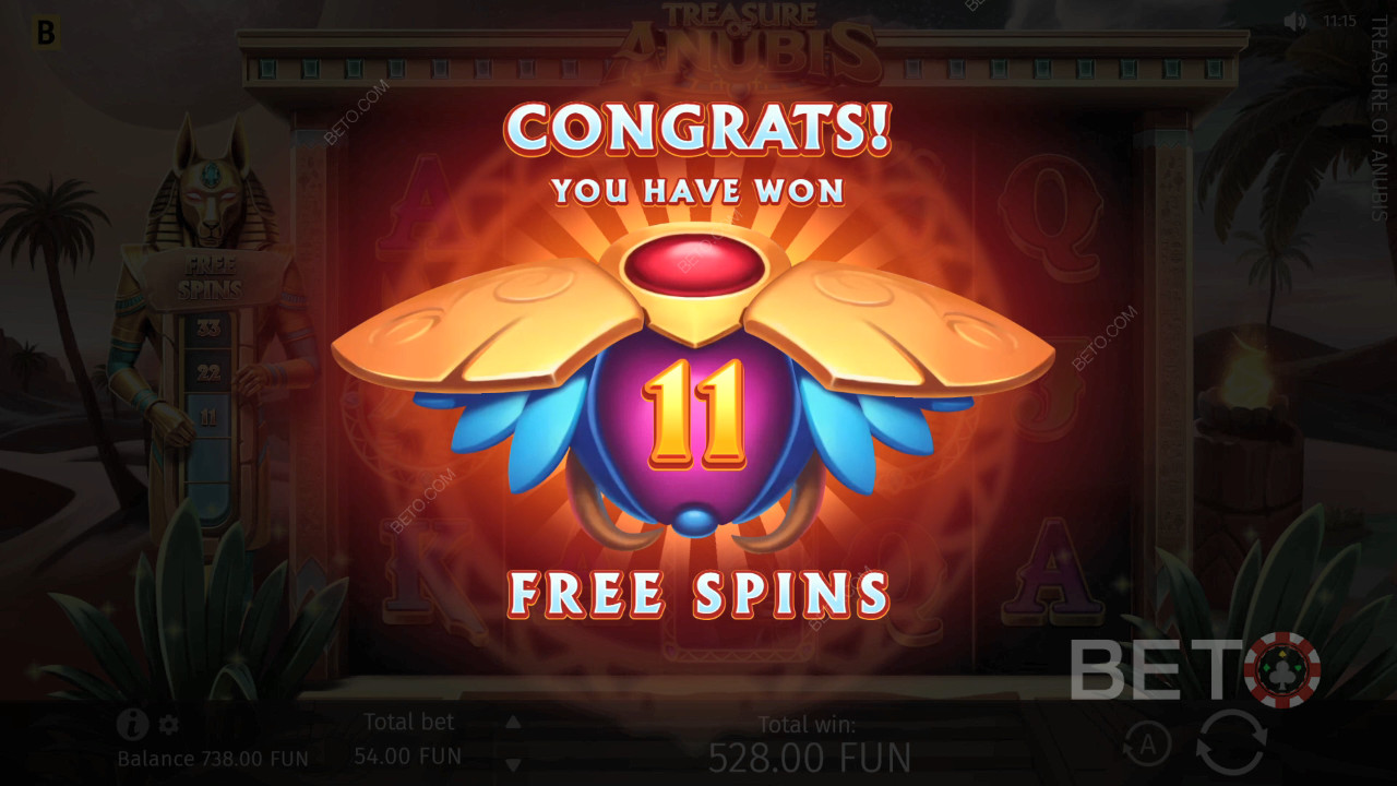 Bonus features uitgelegd in Treasure of Anubis door BGaming