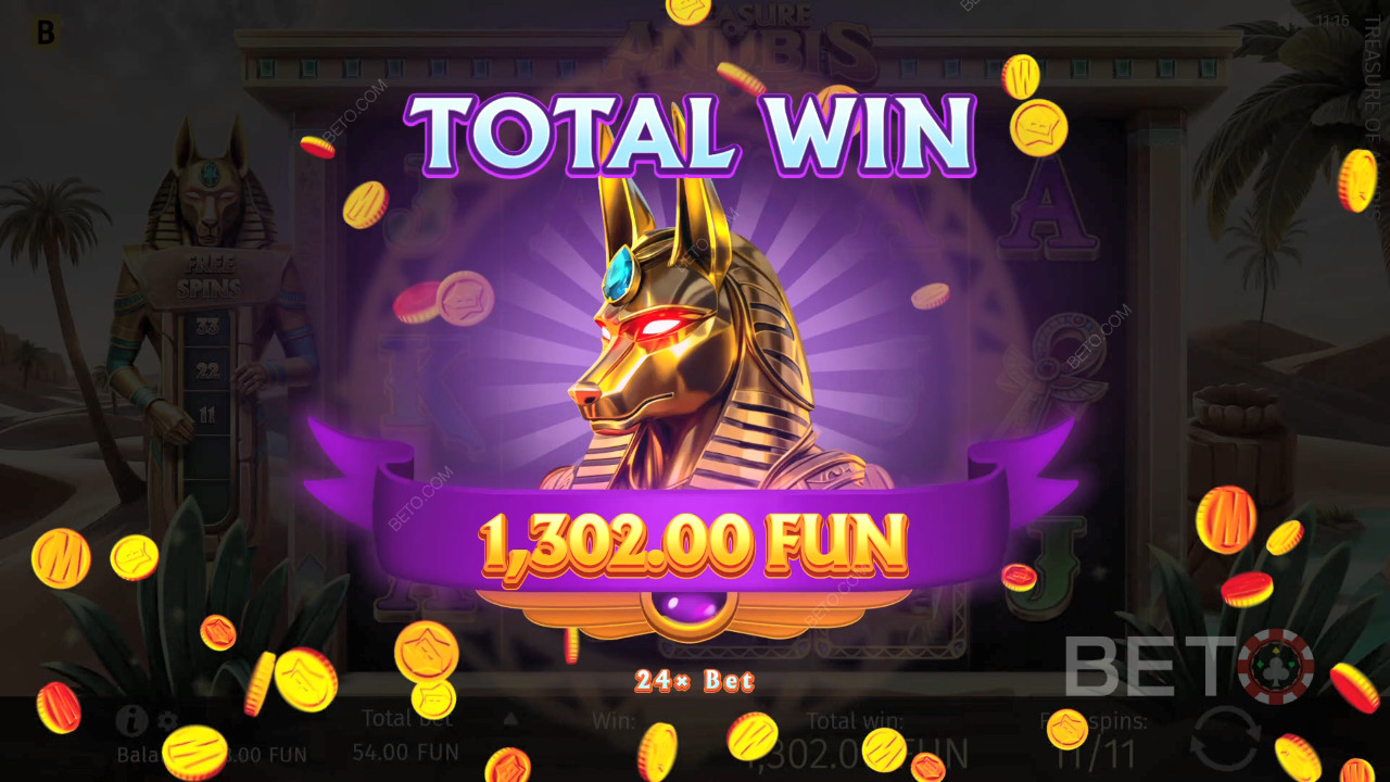 Win 1.939x je inzet in de Treasure of Anubis Online Slot!