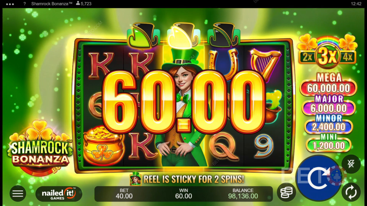 Win 5.340x je inzet in de Shamrock Bonanza gokkast!