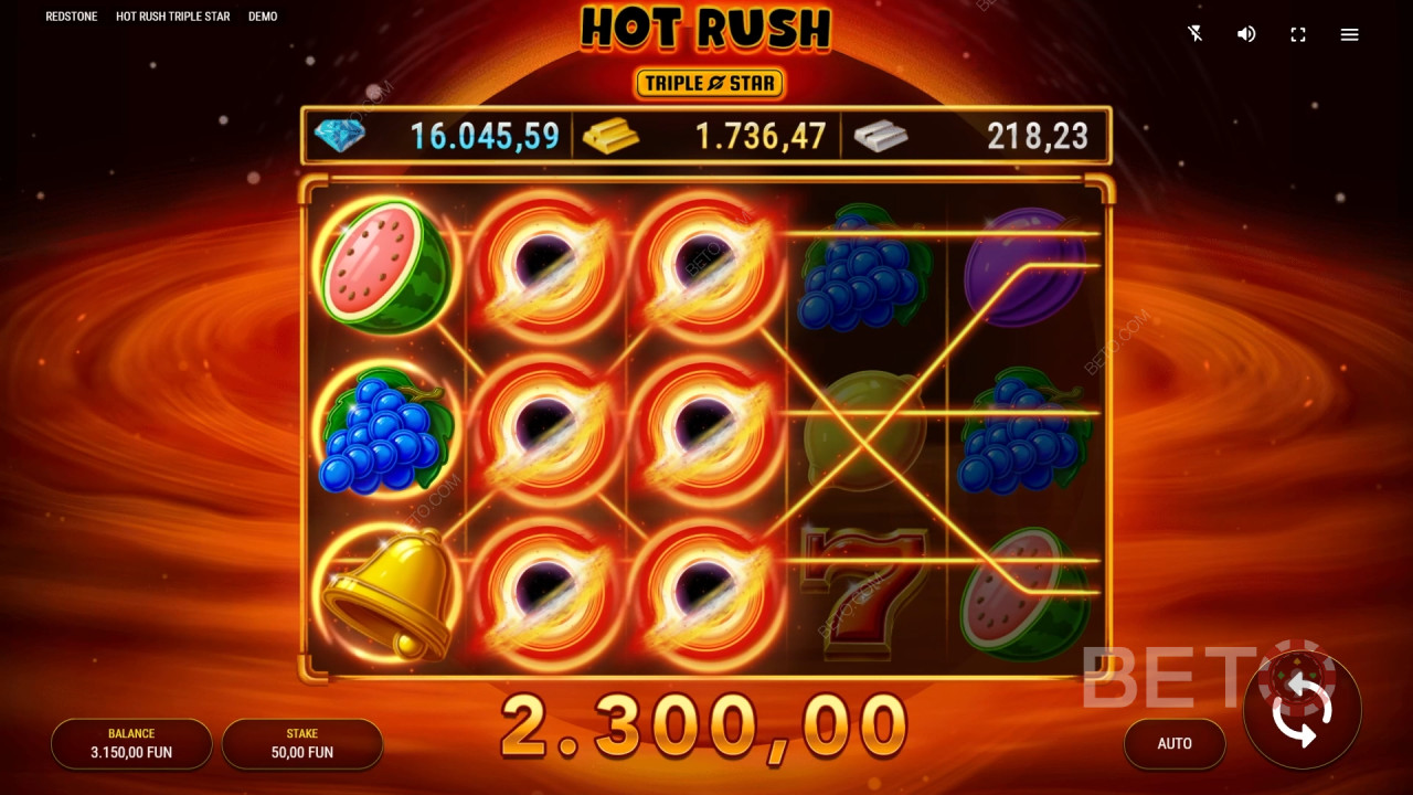 Hot Rush Triple Star Beoordeling door BETO Slots