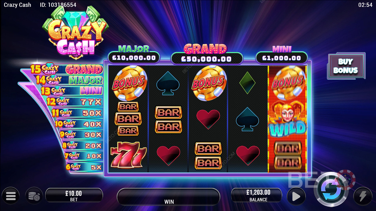 Crazy Cash Beoordeling door BETO Slots