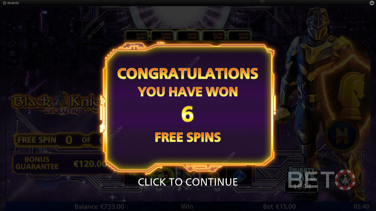 Win 10.000x je inzet in de Black Knight Evolution Slot!