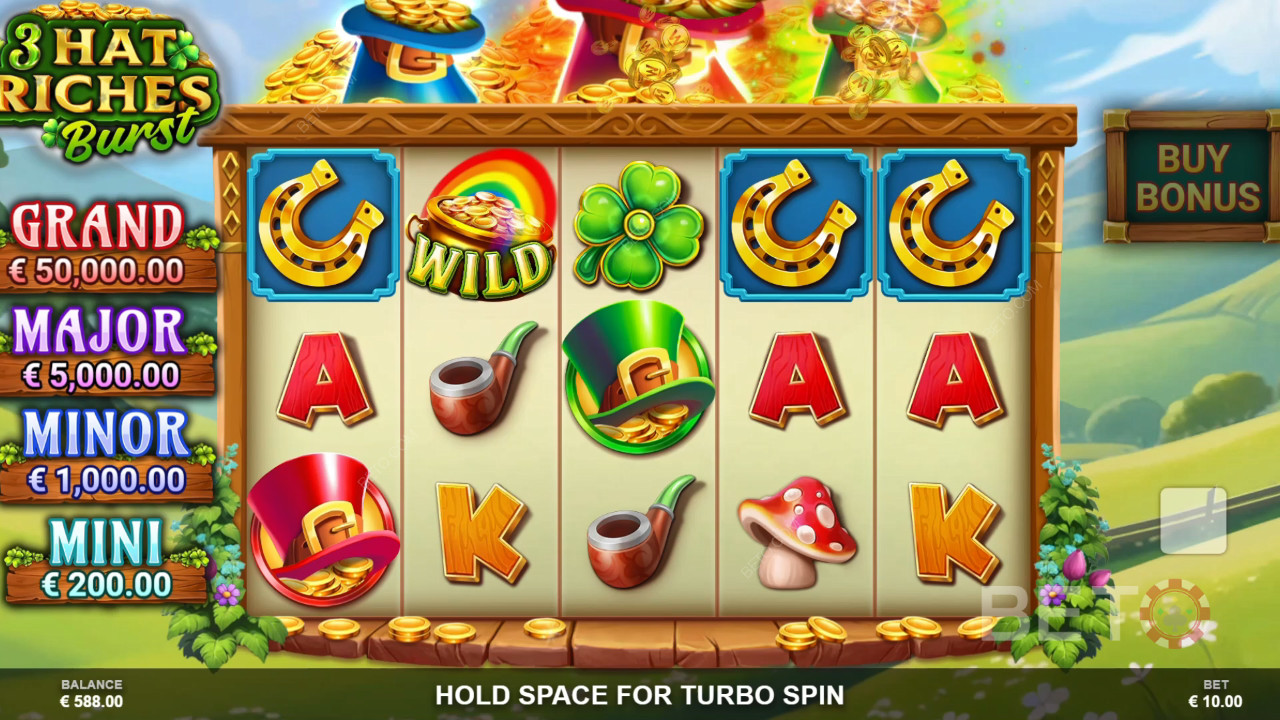 3 Hat Riches Burst Beoordeling door BETO Slots