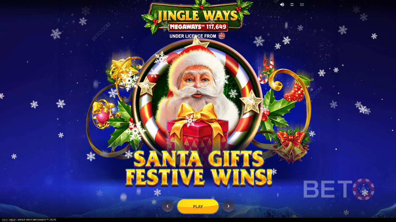 Kom in de juiste kerststemming en geniet van Kerstmis en ontvang geschenken in Jingle Way Megaways slot