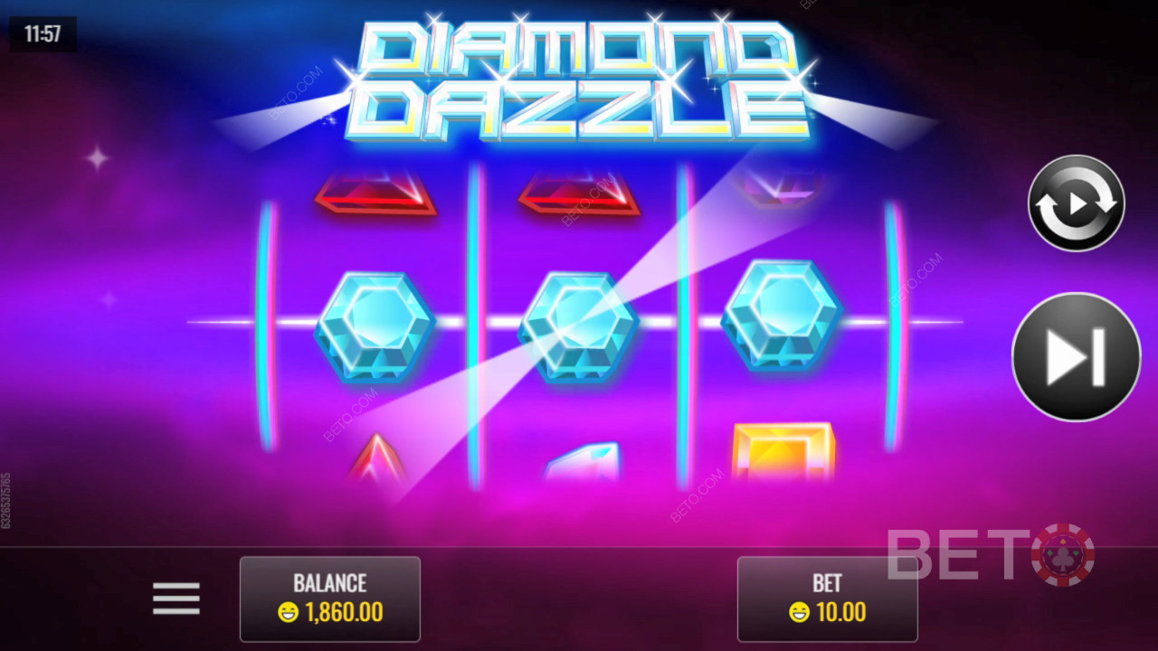 Diamond Dazzle Beoordeling door BETO Slots