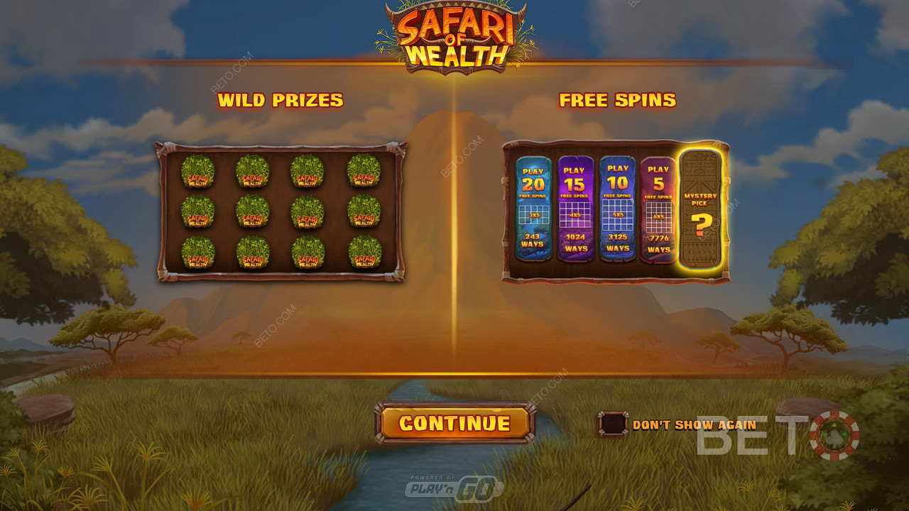 Maak enorme winsten door middel van Wild Prizes en Free Spins in de Safari of Wealth slot