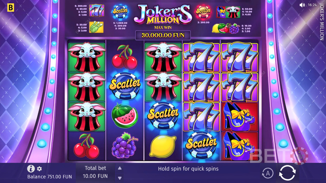 Joker's Million Gratis Spelen