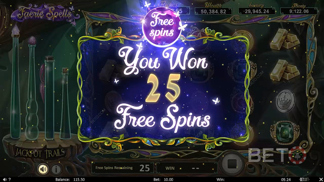 Win tot 25 Free Spins met de mogelijkheid om Jackpots te winnen