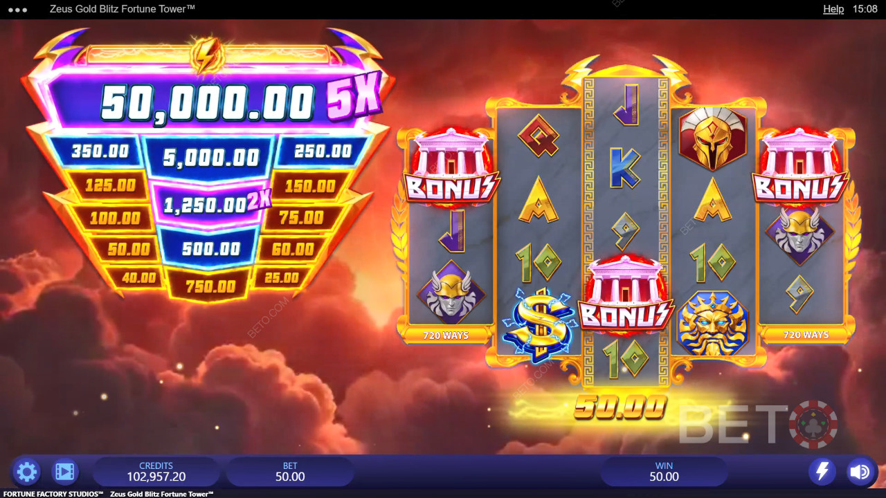Zeus Gold Blitz Fortune Tower Review door BETO Slots