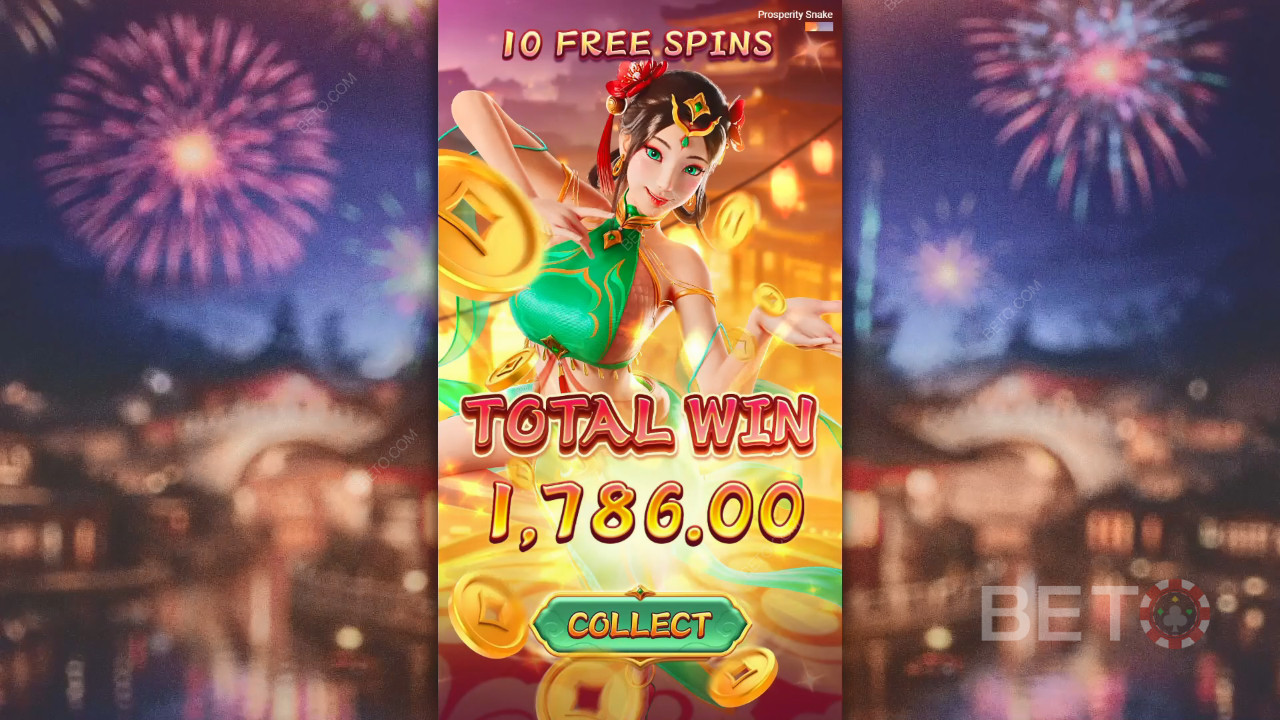 Win 5.000x je inzet in de Prosperity Snake Gokkast!