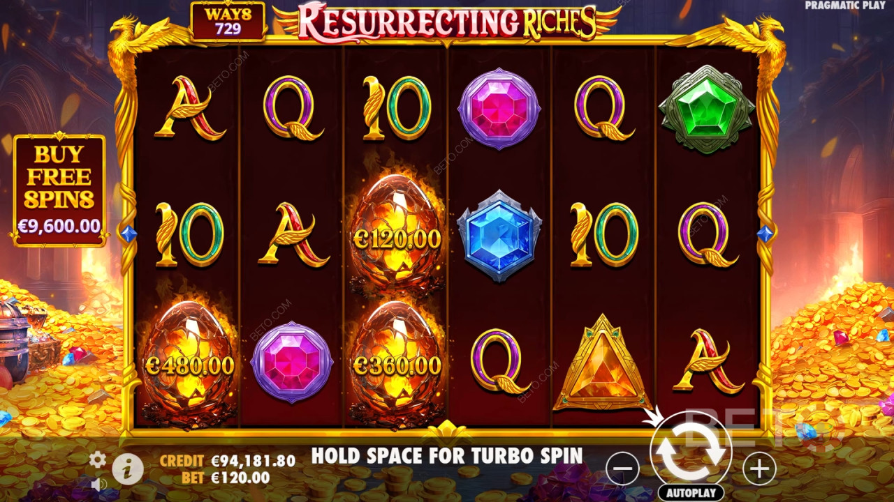 Win 4.000x je inzet in de Resurrecting Riches Slot!