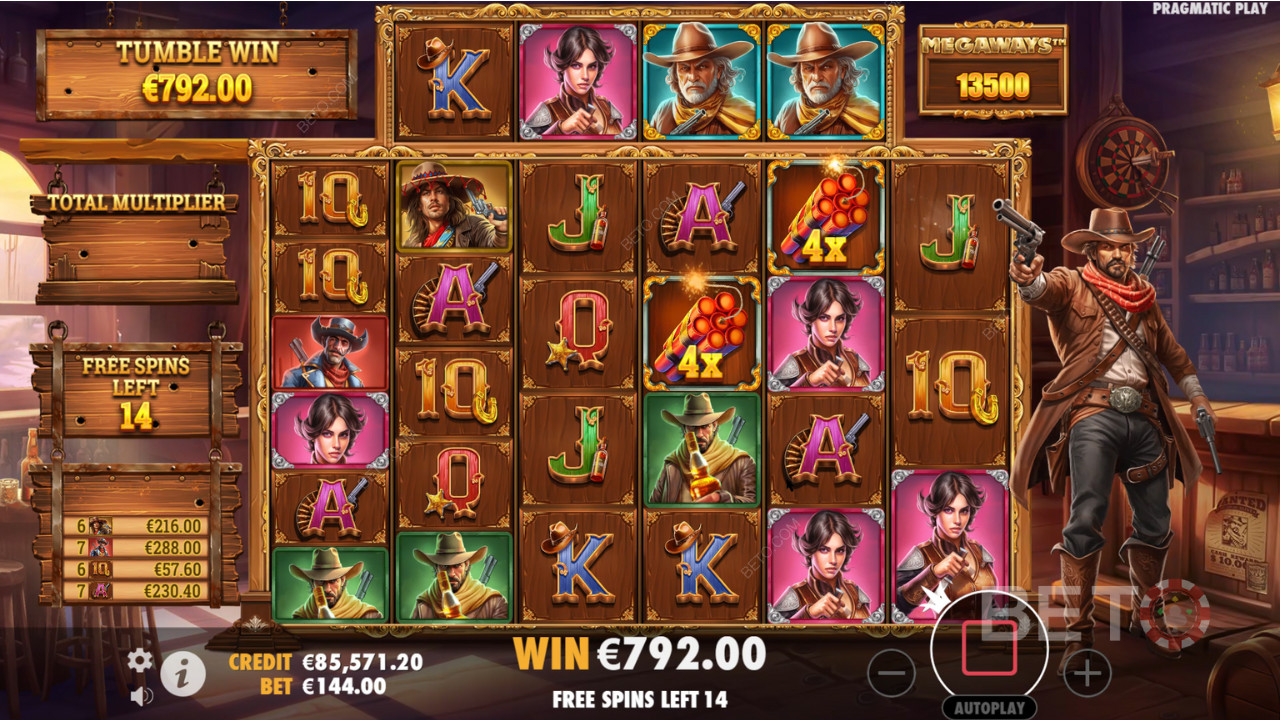 Win 5.000x je inzet in de Bandit Megaways gokkast online!
