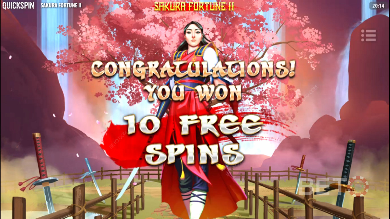 Free Spins is het spannendste kenmerk van de Sakura Fortune 2 slot.