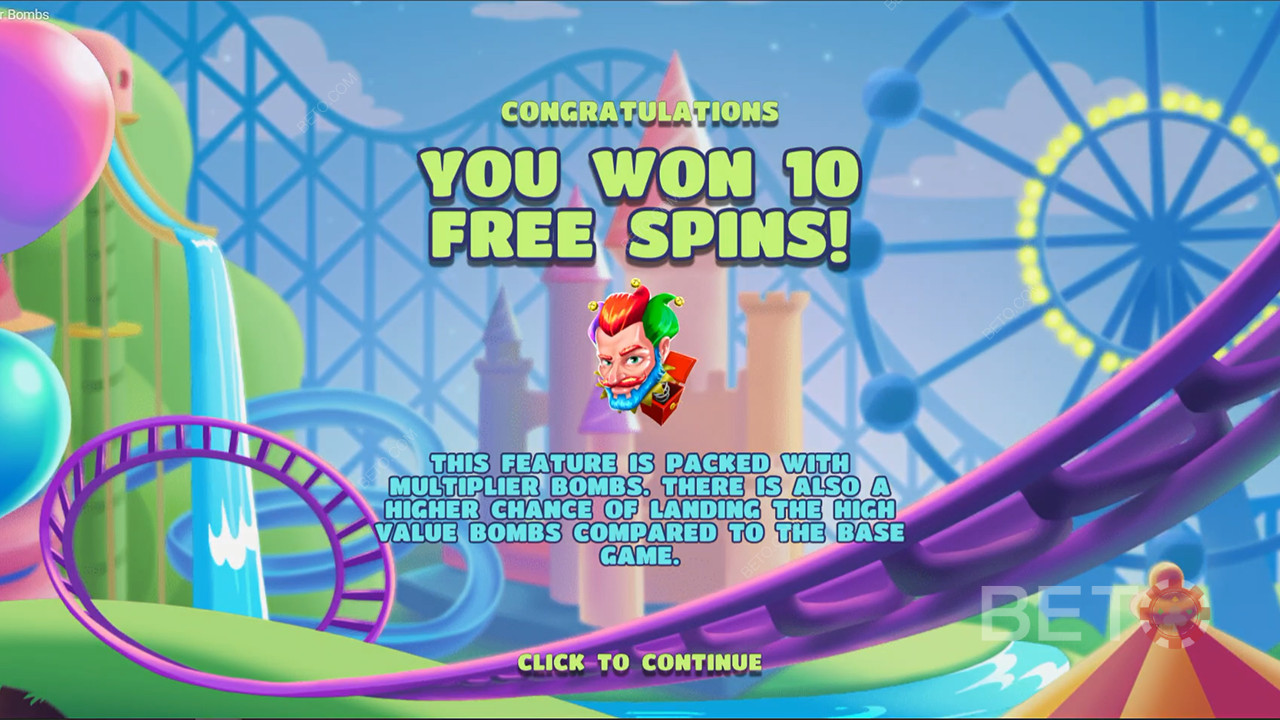 Multiplierbommen met hogere waarden verschijnen vaak tijdens de Free Spins