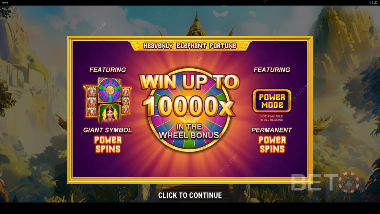 Win 10.000x je inzet in de Heavenly Elephant Fortune Online Slot!