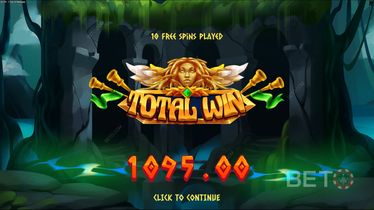 Win 10.000x je inzet in de Eye of Medusa gokkast online!