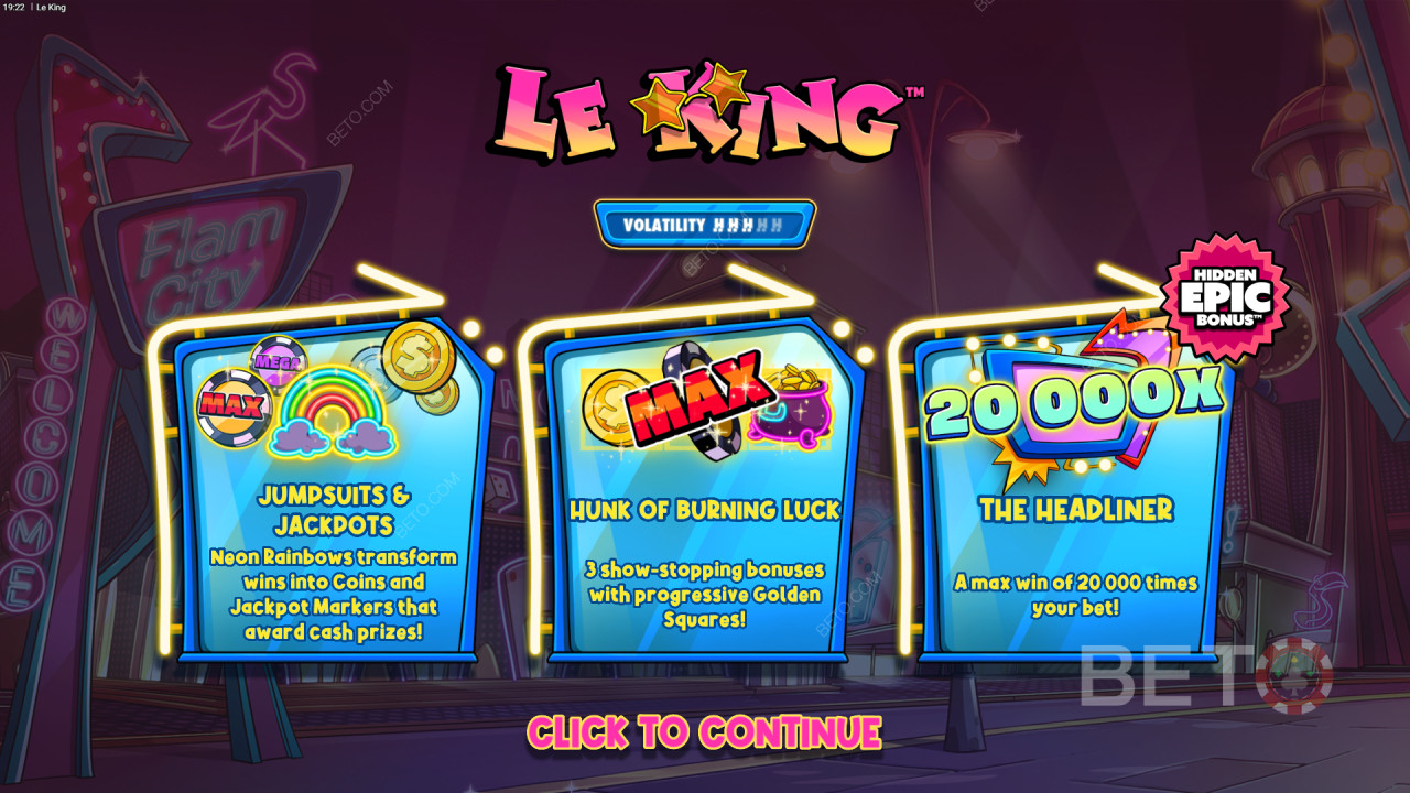 Win 20.000x je inzet in de Le King gokkast online!