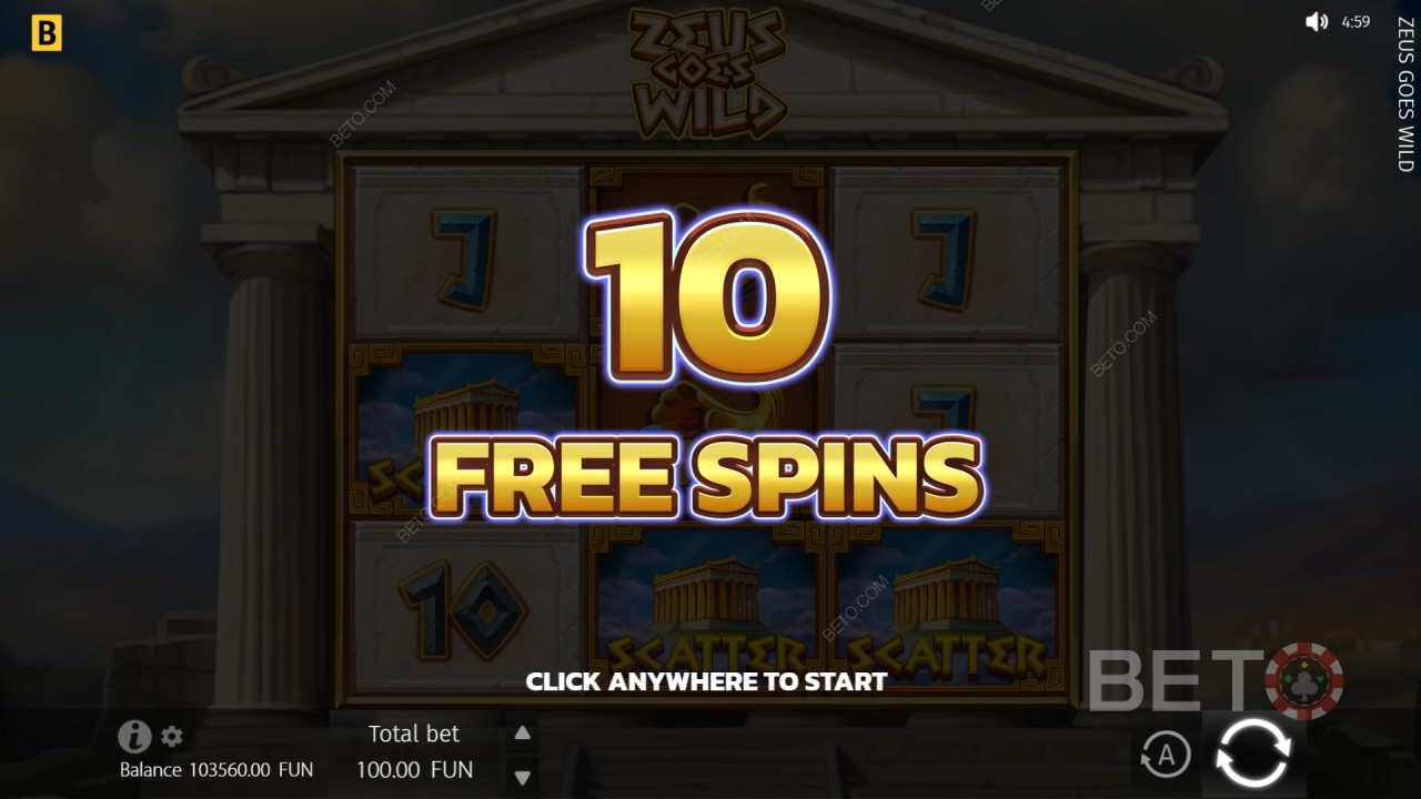 Bonusfuncties uitgelegd in Zeus Goes Wild door BGaming