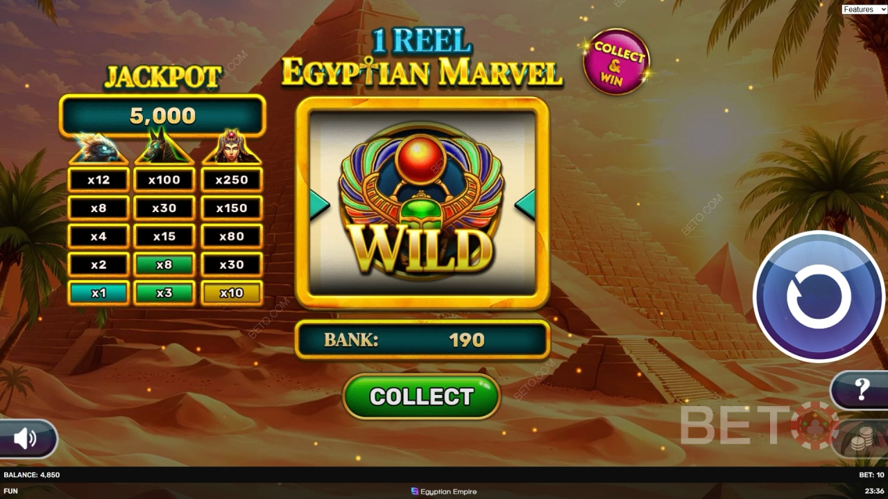 Bonusfuncties uitgelegd in 1 rol - Egyptian Marvel door Spinomenal