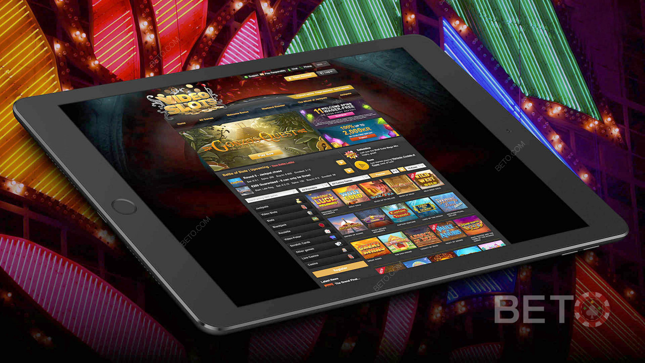 Mobiel VideoSlot casino - tablets, smartphones