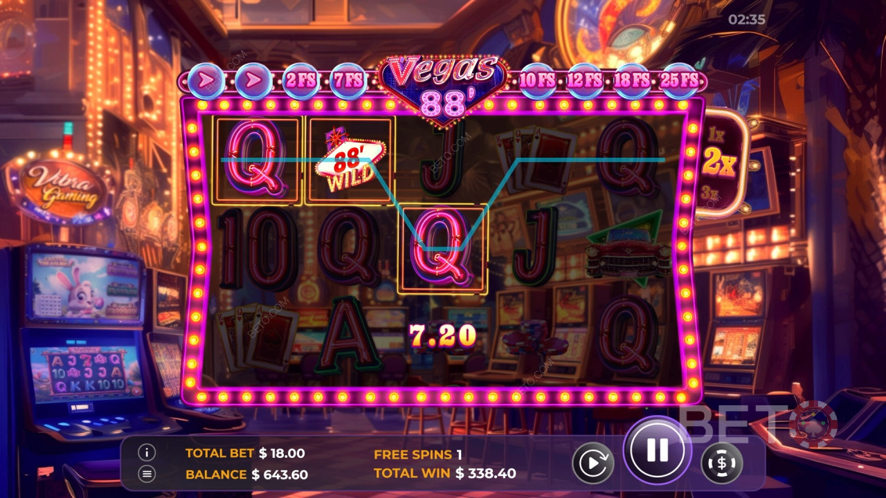 Win 2.600x je inzet in de Vegas 88 videoslot!