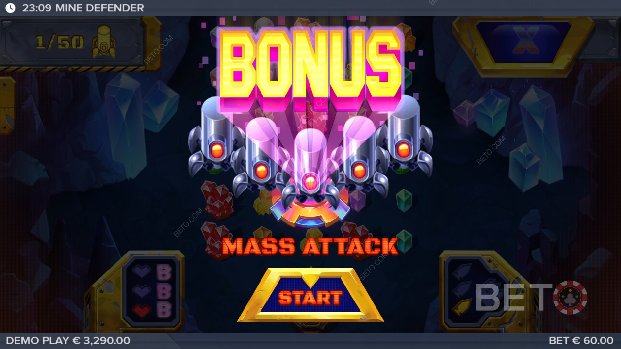 Win 10.000x je inzet in de Mine Defender gokkast!