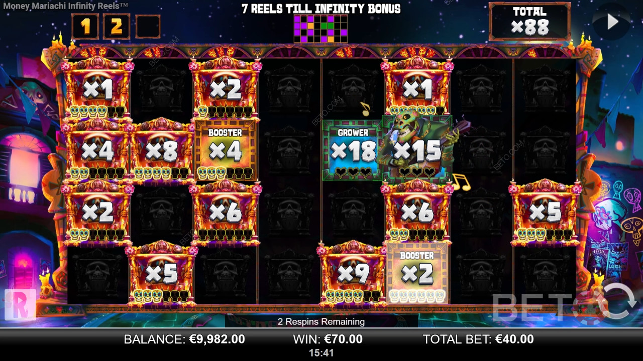 Bonusfuncties uitgelegd in Money Mariachi Fiesta Infinity Reels door Reel Play