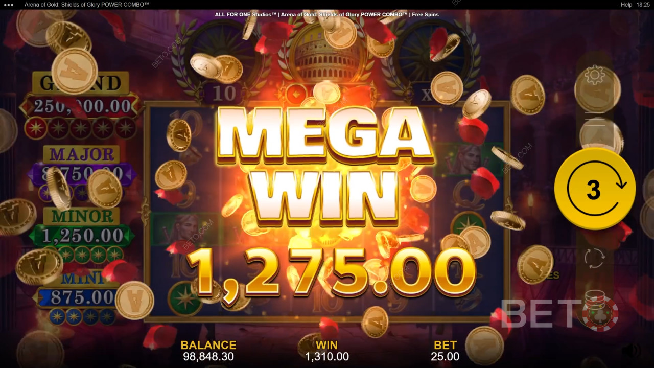 Arena van Goud: Schilden van Glorie Power Combo Review door BETO Slots