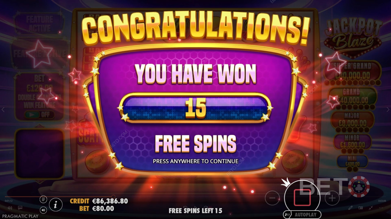 Win 5.000x je inzet in de Jackpot Blaze Slot!