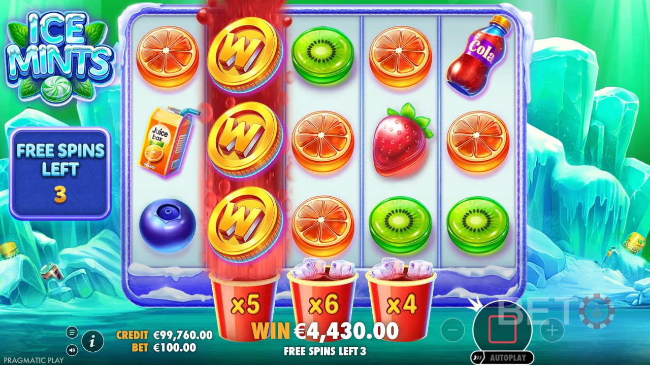 Win 10.000x je inzet in de Ice Mints gokkast online!