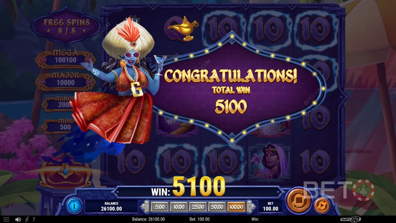 Bonusfuncties uitgelegd in 1001 Mystery Genie Fortunes door Play