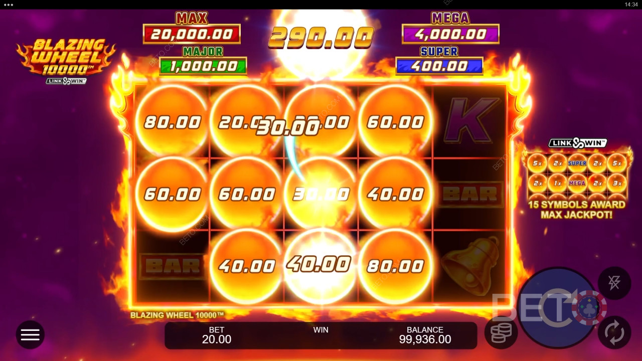 Blazing Wheel 10000 Review door BETO Slots