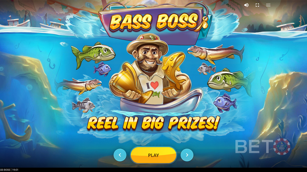 Win grote prijzen via Free Spins, Catch-functie en meer in de Bass Boss slot
