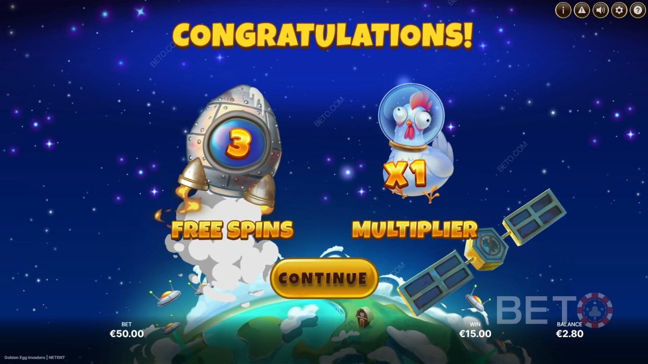 Bonusfuncties uitgelegd in Golden Egg Invaders door NetEnt