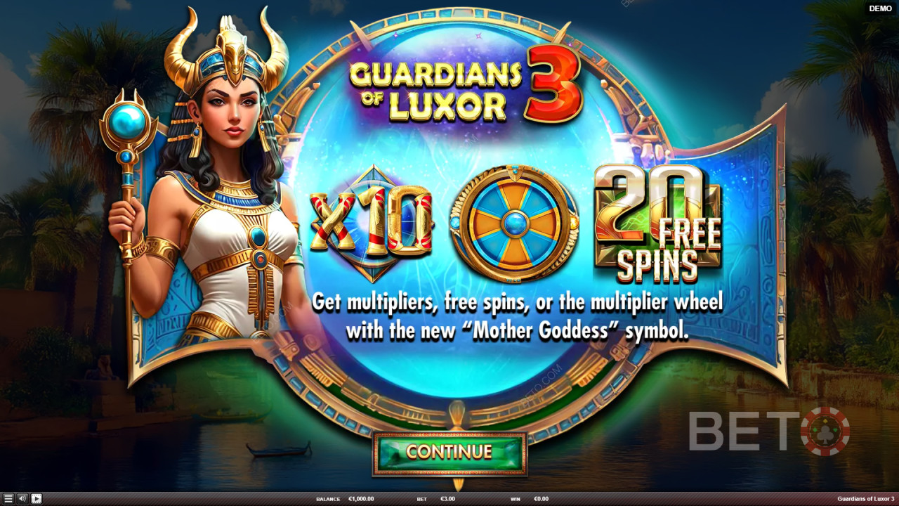 Uitleg over de bonusfuncties in Guardians of Luxor 3 door Red Rake Gaming