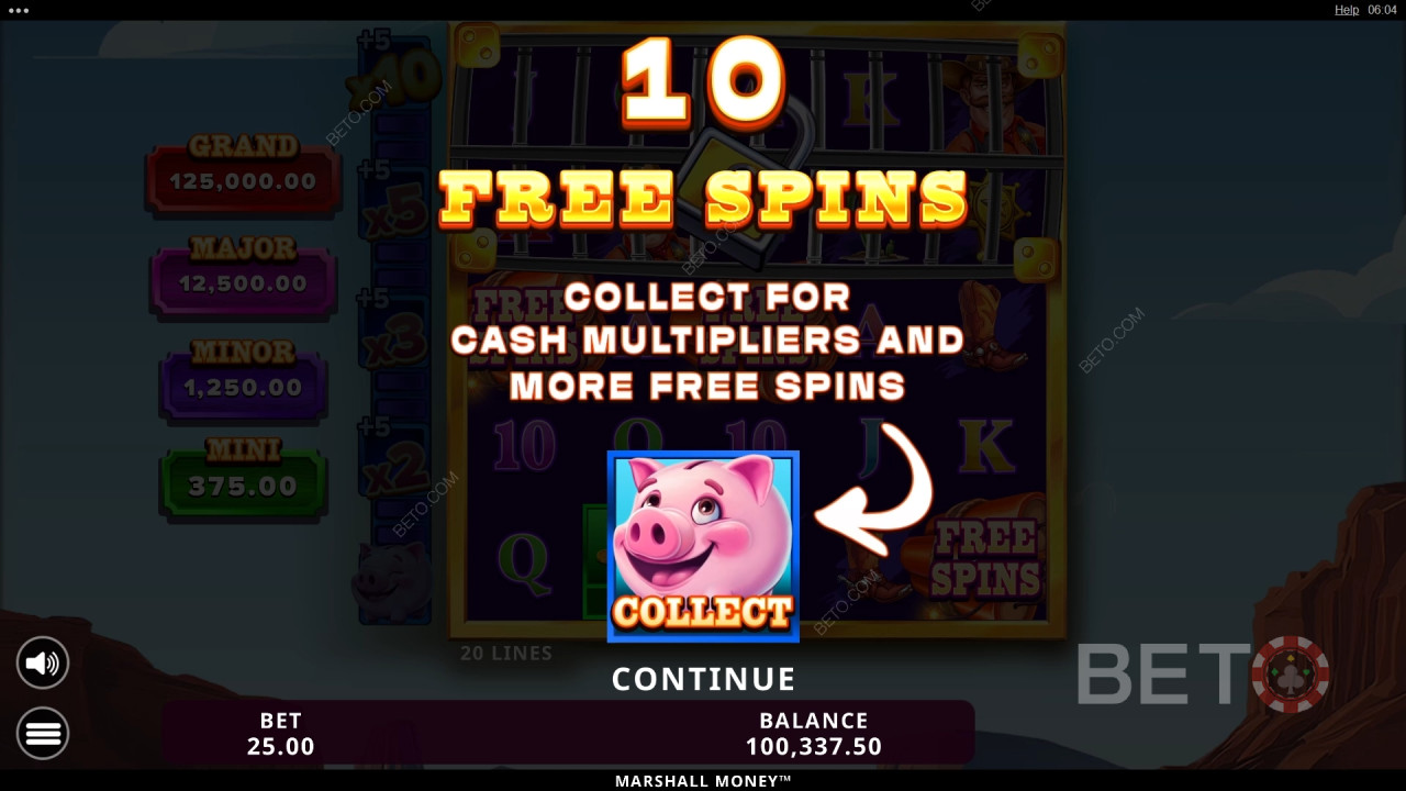 Win 15.472x je inzet in de Marshall Money gokkast!