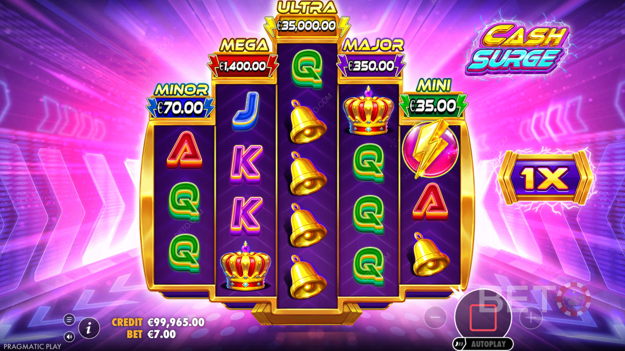 Win 5.000x je inzet in de Cash Surge Slot!