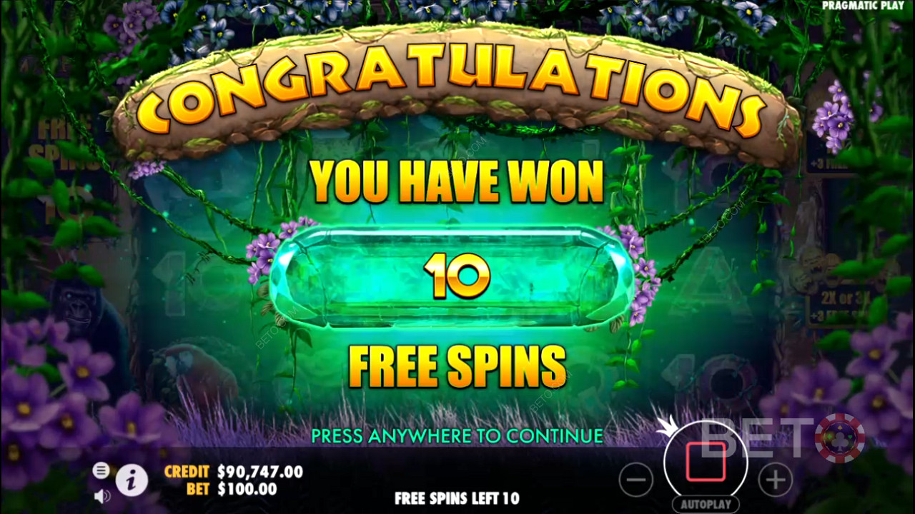 Win 10 tot 20 Free Spins met de mogelijkheid ze opnieuw te activeren