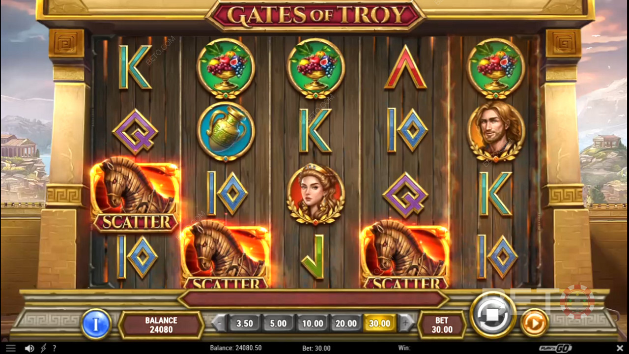 3 of meer Scatters geven Free Spins in Gates of Troy casino game