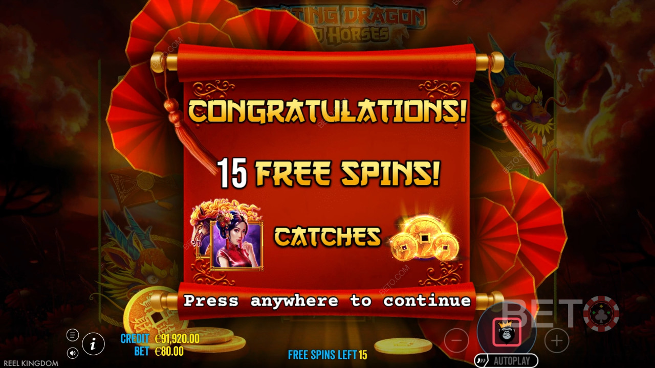 Floating Dragon Wild Horses Gratis Spelen