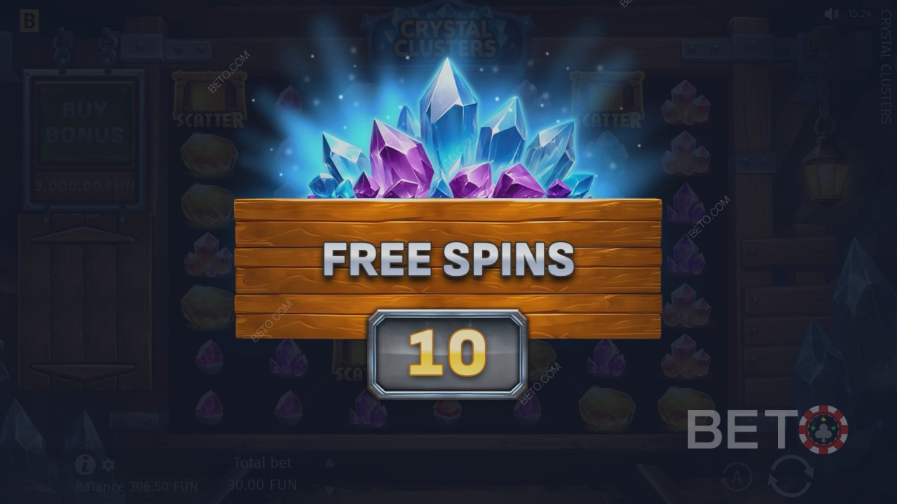 Hoe speel je Crystal Clusters van BGaming?