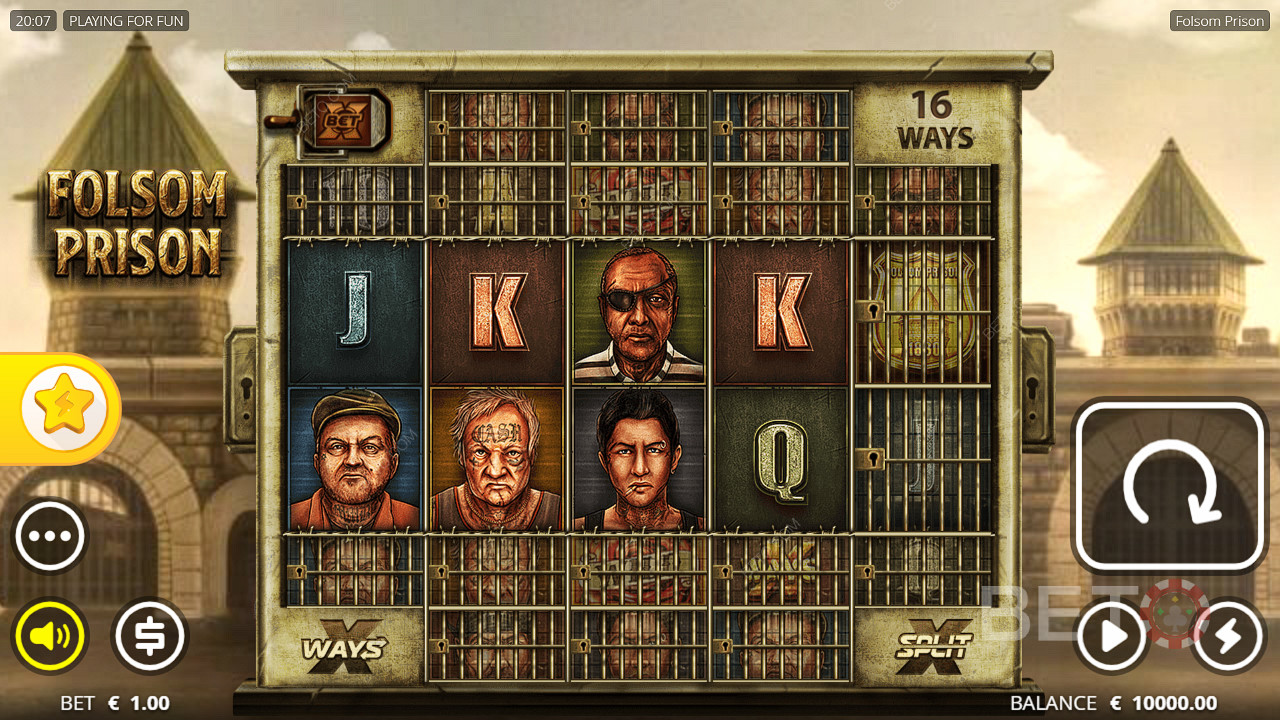 Speel posities vrij en win groots in de Folsom Prison online slot