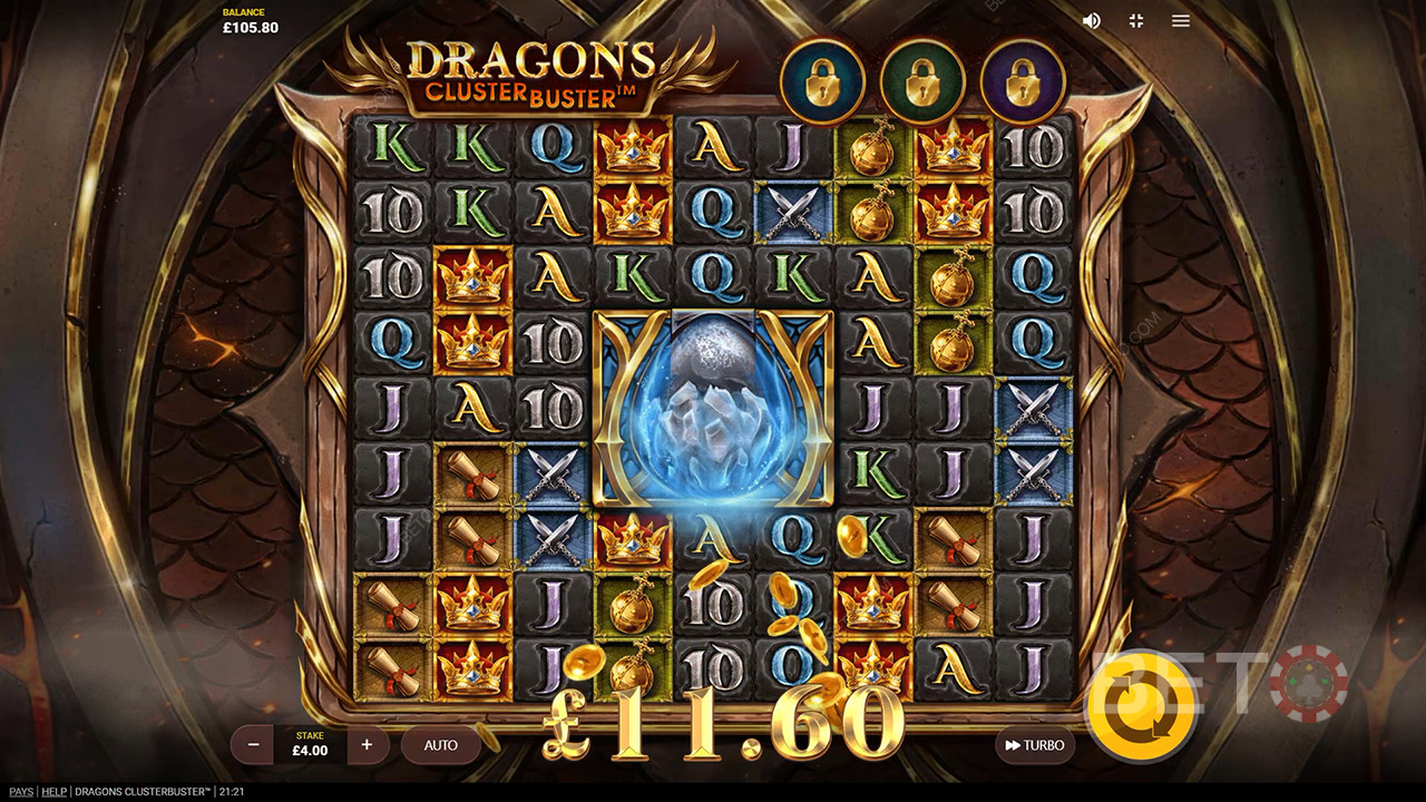 Bonusfuncties uitgelegd in Dragons Clusterbuster door Red Tiger