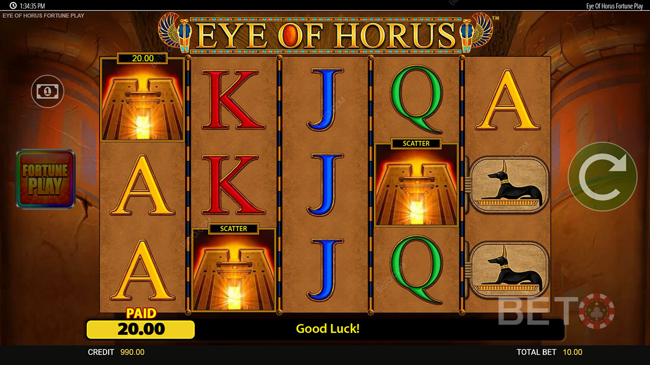 Verdict voor Eye of Horus Fortune Play Online Gokkast