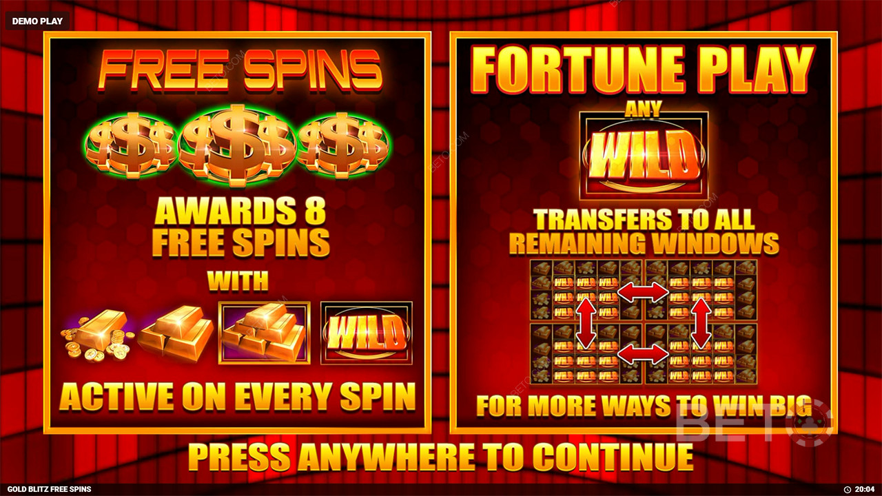 Bonusfuncties uitgelegd in Gold Blitz Free Spins door Blueprint